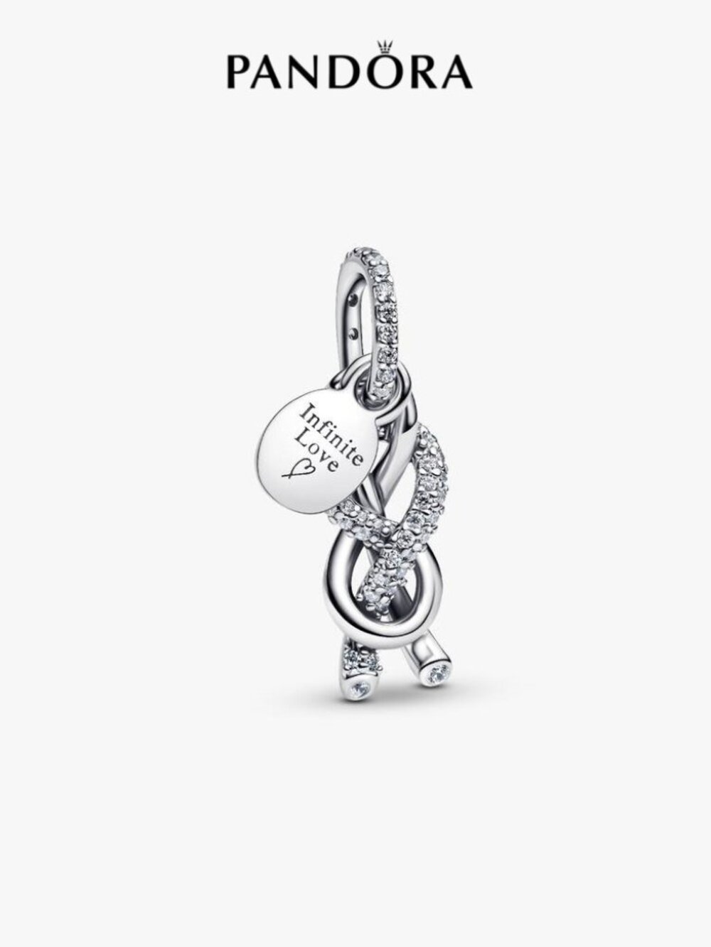 Pandora FINAL SALE - Pavé Infinity Knot Dangle Charm